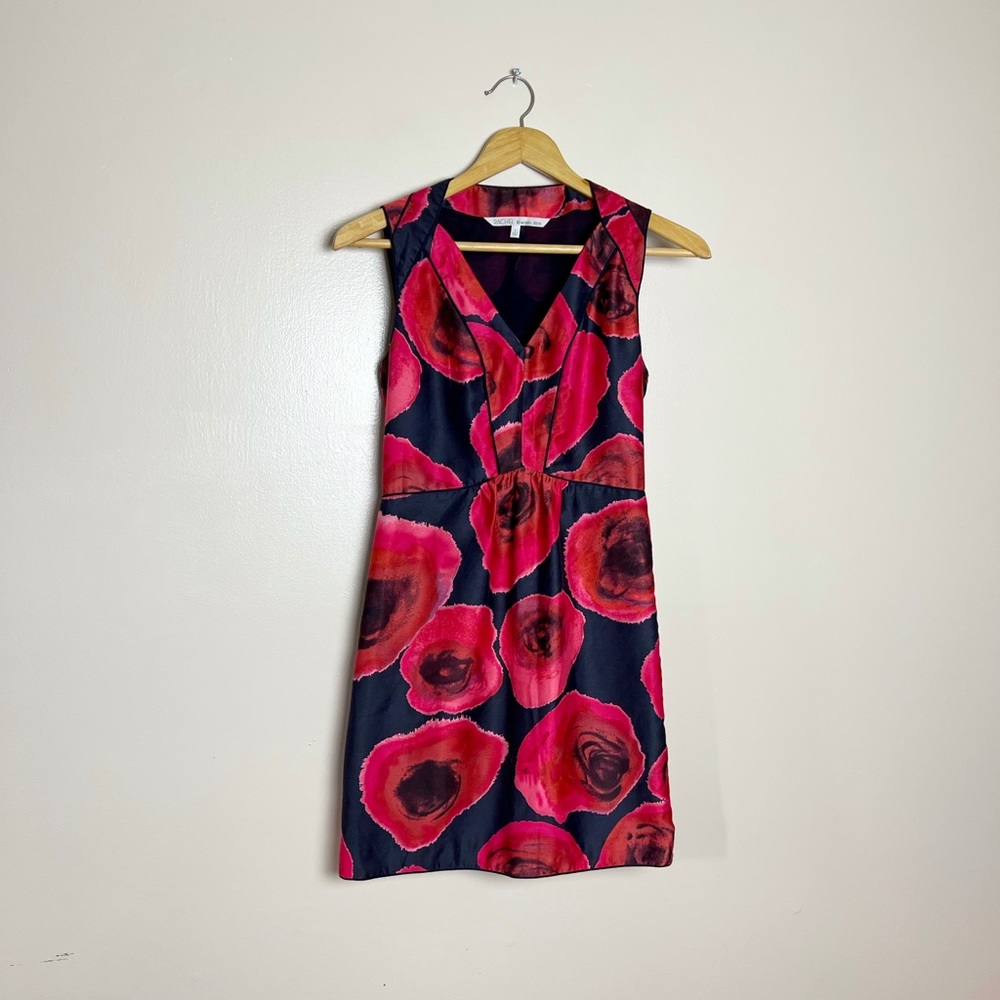 ⚫️ Rachel Roy Rose Pattern Lightweight Dress Size 2 EUC